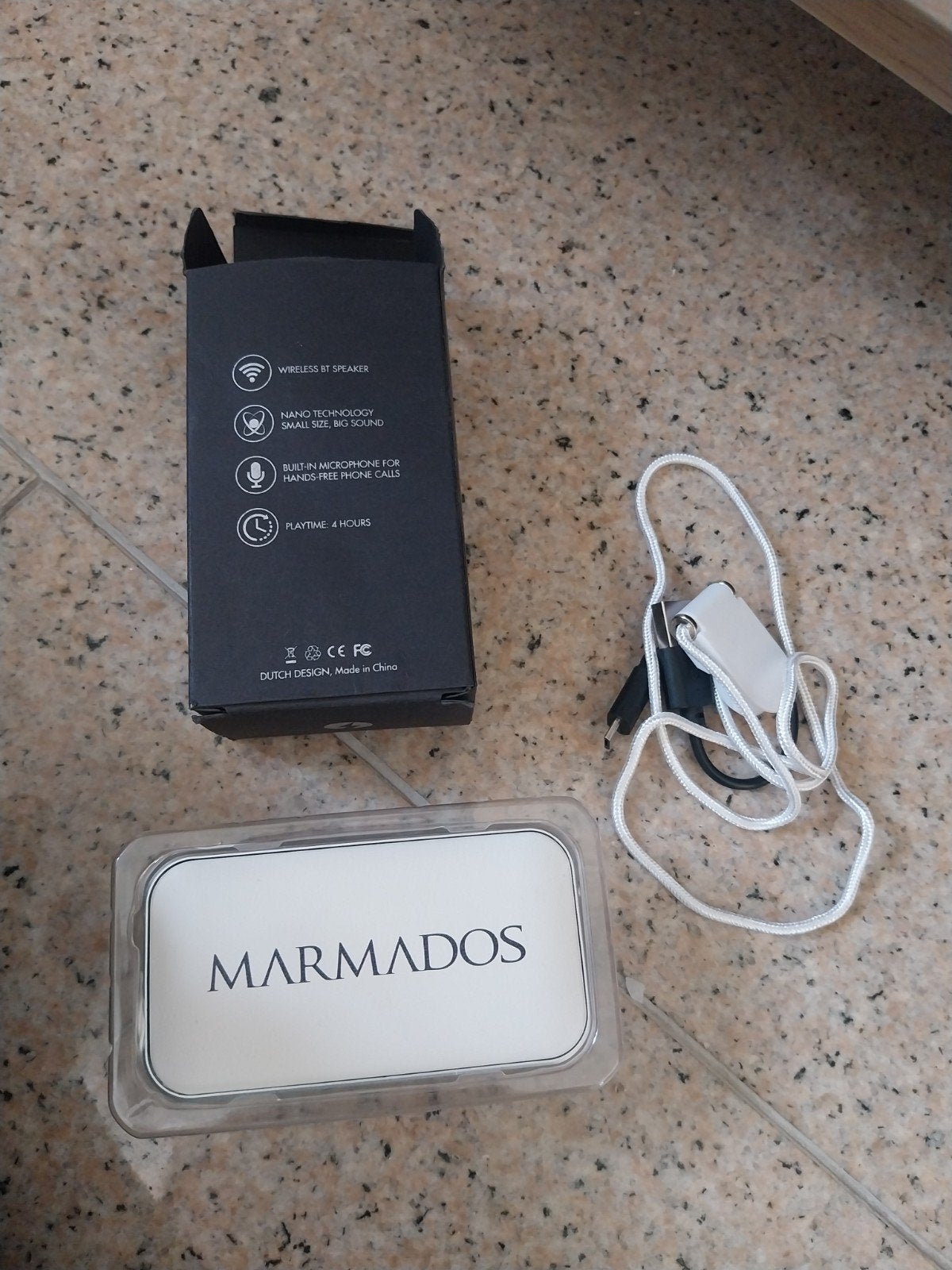 Marmados Draagbare Bluetooth Speaker - Nieuw Wit, Bluetooth, Nieuw, Draagbare speaker, Minder dan 60 watt