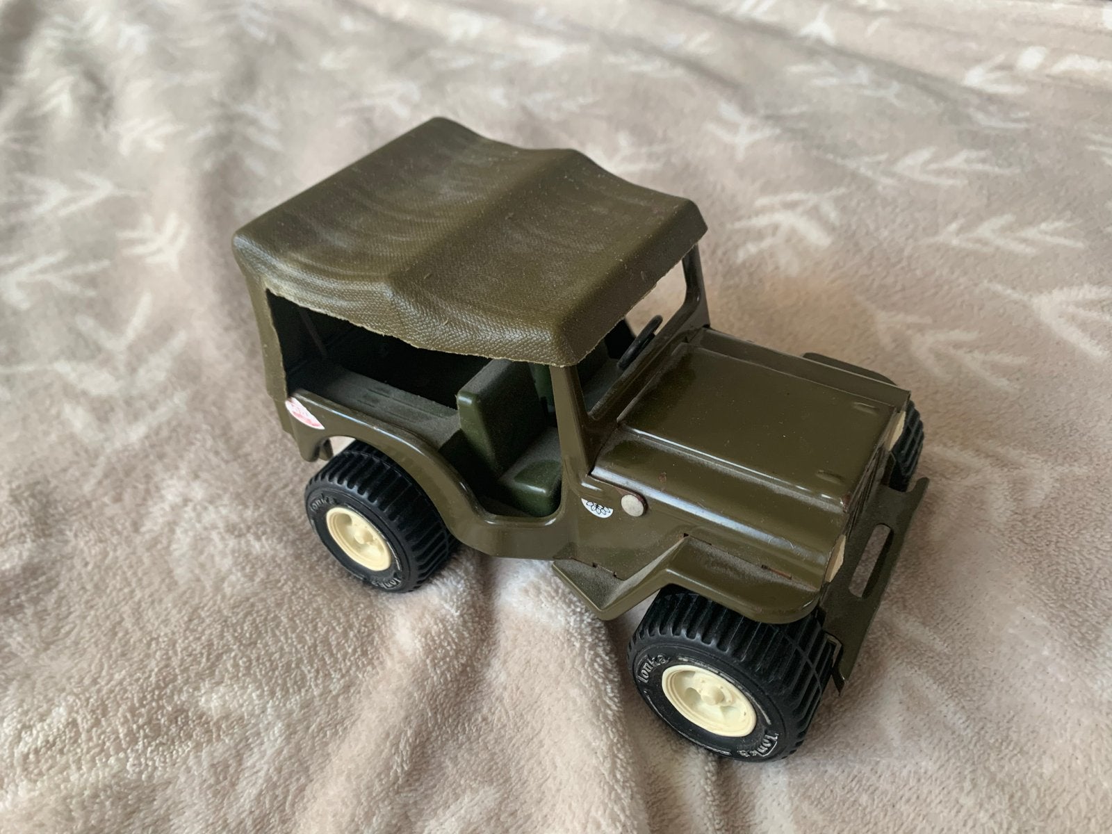 Vintage Tonka Jeep Speelgoedauto - Legergroen, Ophalen of Verzenden, Gebruikt