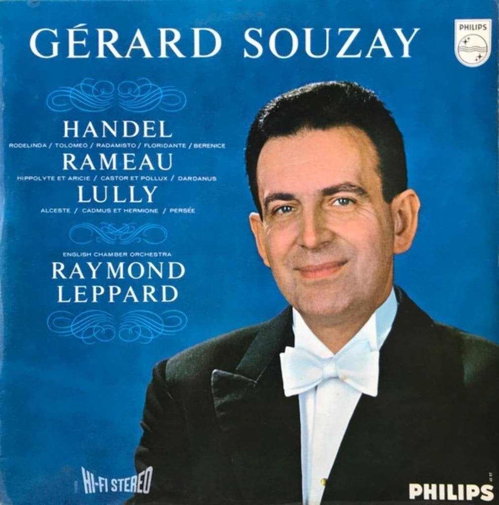 Gerard Souzay Handel  Rameau Lully HIFI STEREO, Cd's en Dvd's, Kamermuziek, Ophalen of Verzenden, Zo goed als nieuw, 12 inch