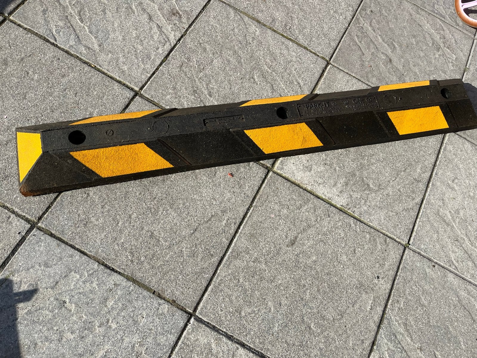 Parkeerstop Park-IT nieuw 122 cm met reflecterende stroken, Ophalen