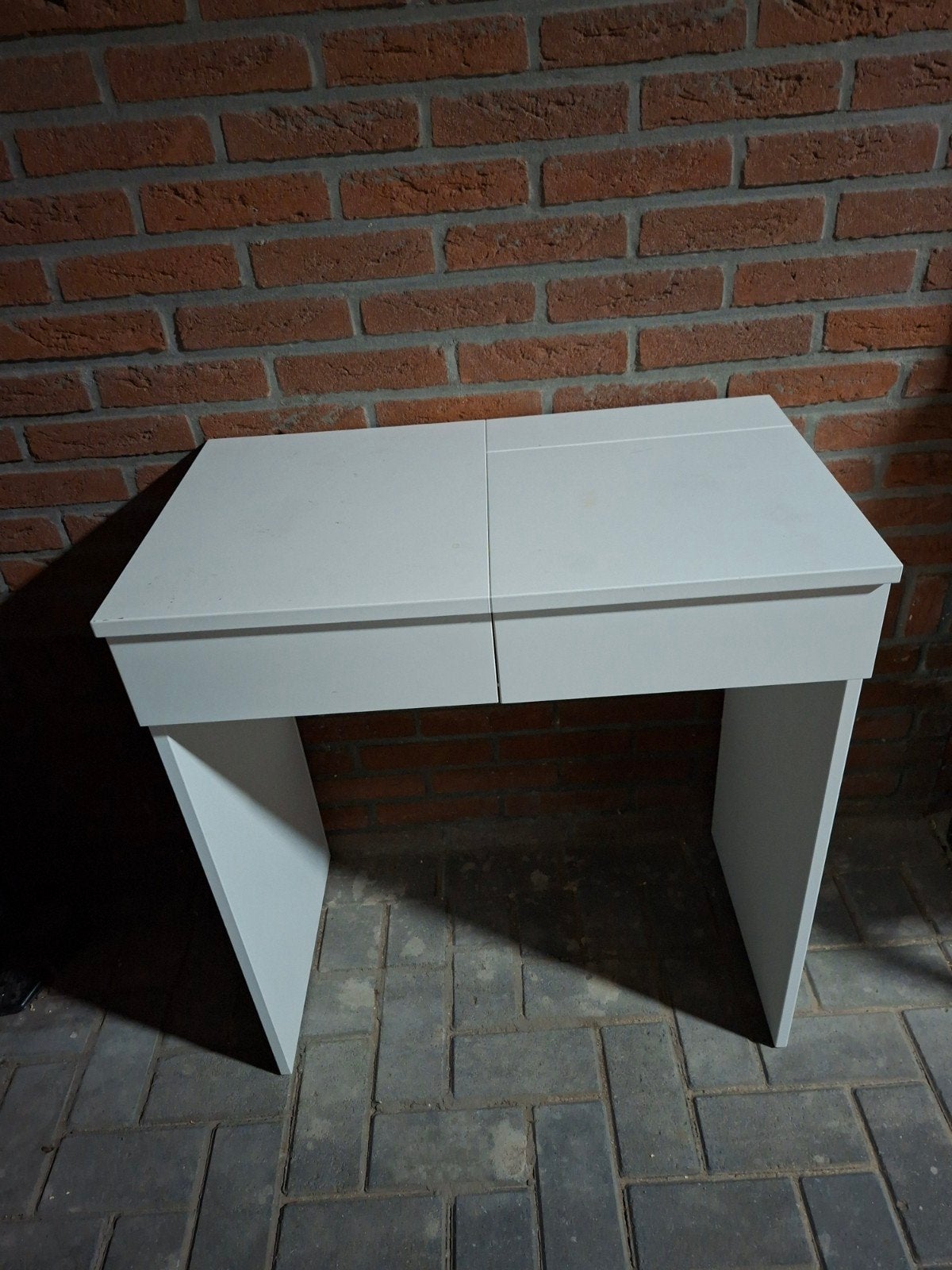ikea BrimnesWitte make-up tafel met spiegel en lade, Ophalen, Gebruikt, 50 tot 100 cm, Minder dan 100 cm