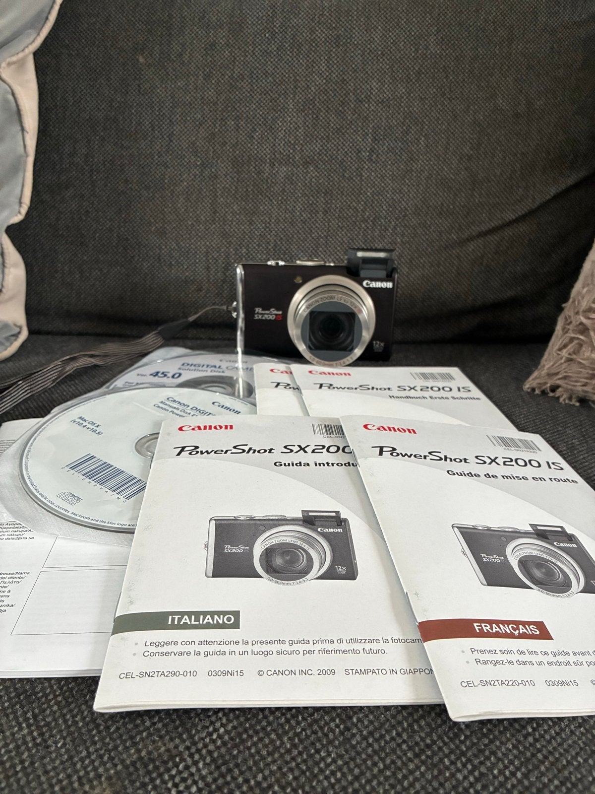 Canon PowerShot SX200 IS Compactcamera - Zwart, Ingebouwde flitser, Canon, Ophalen of Verzenden, Zo goed als nieuw