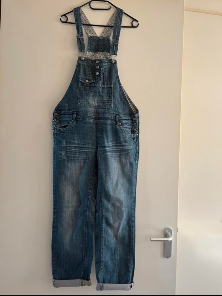 Dames jeans tuinbroek maat L promod, Kleding | Dames, Jumpsuits, Ophalen of Verzenden, Zo goed als nieuw, Blauw