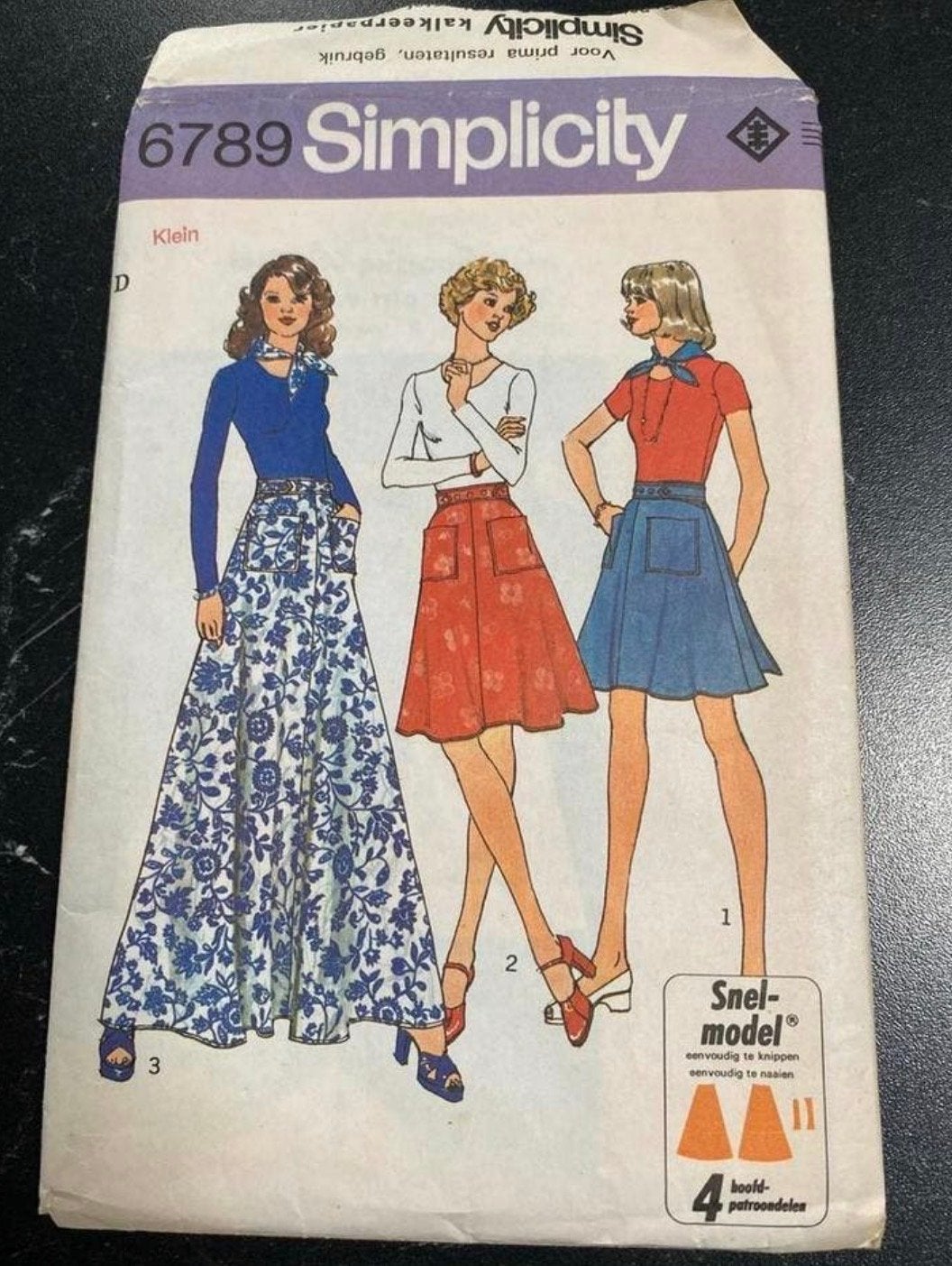 Vintage Simplicity Naaipatroon 6789 Rokken Snelmodel, Hobby en Vrije tijd, Kledingpatronen, Overige merken, Vrouw, Ophalen of Verzenden