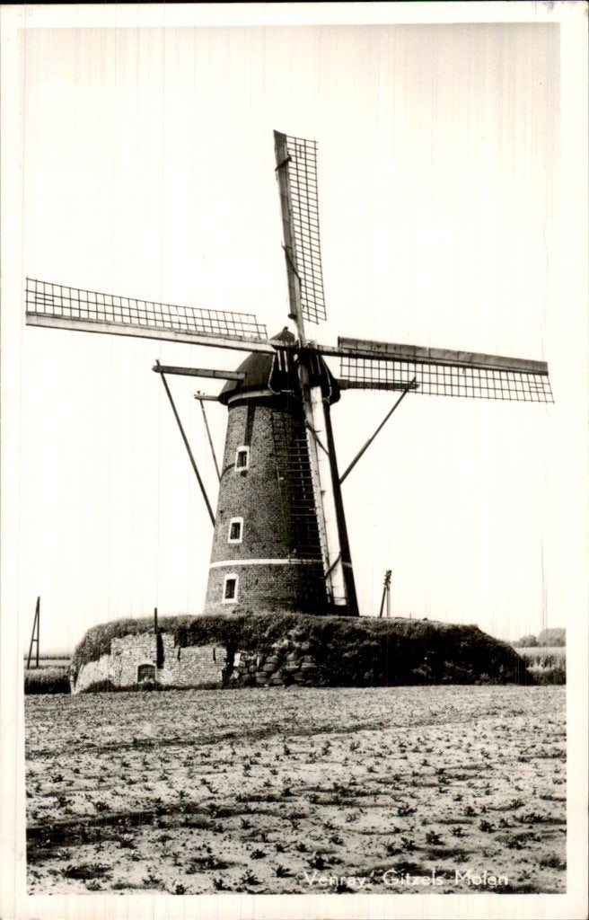 Venray - Gitzels Molen - Windmolen, Ophalen of Verzenden, 1940 tot 1960, Ongelopen, Limburg