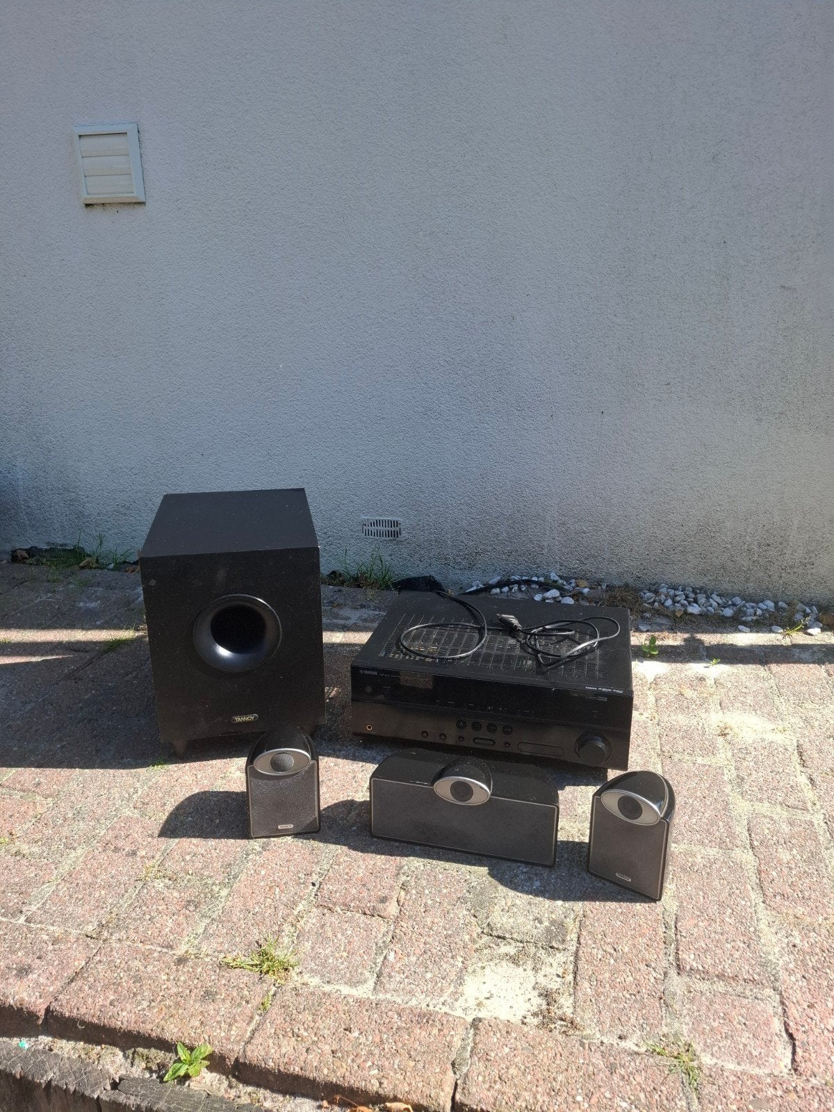 Yamaha RX-V467 Home Cinema Set met Tannoy Subwoofer, Gebruikt, 70 watt of meer, Ophalen of Verzenden, 5.1-systeem