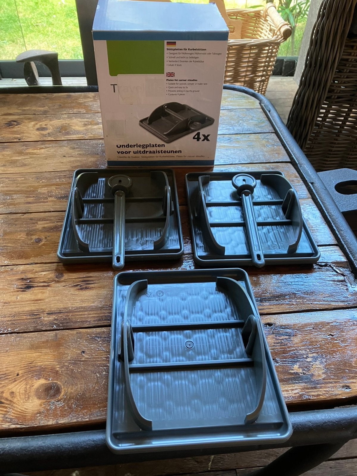 3 onderlegplaten voor uitdraaisteunen caravan, Ophalen of Verzenden, Nieuw