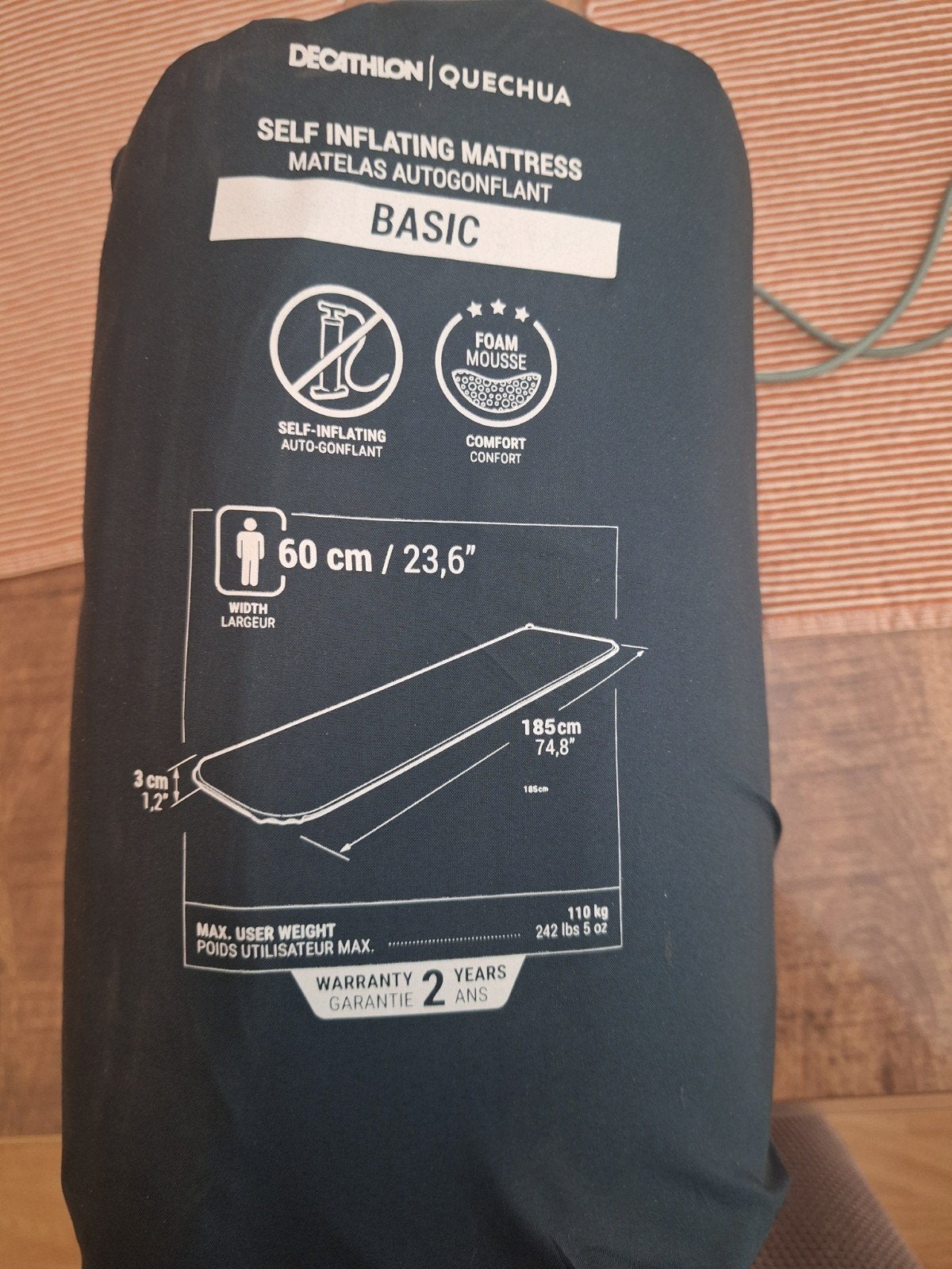 Decathlon Quechua Basic Zelfopblaasbaar Matrastras, Caravans en Kamperen, Ophalen, Nieuw, 1-persoons