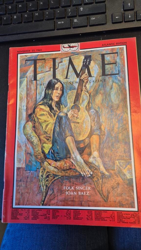 Zeldzame TIME Magazine (23 nov 1962) – Joan Baez & Cassius, Boeken, Tijdschriften en Kranten, Gelezen, Overige typen, Ophalen of Verzenden