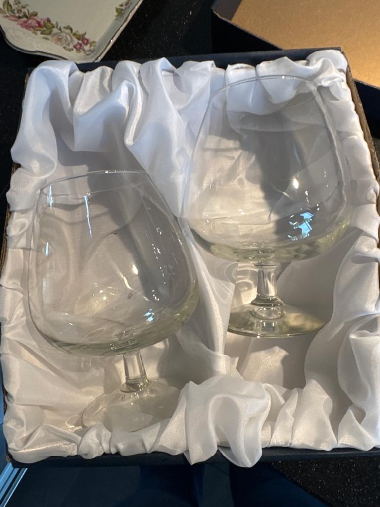 Design cognacglazen Norbert Smondrk -set van 2 orginele doos, Verzamelen, Ophalen, Zo goed als nieuw, Bierglas