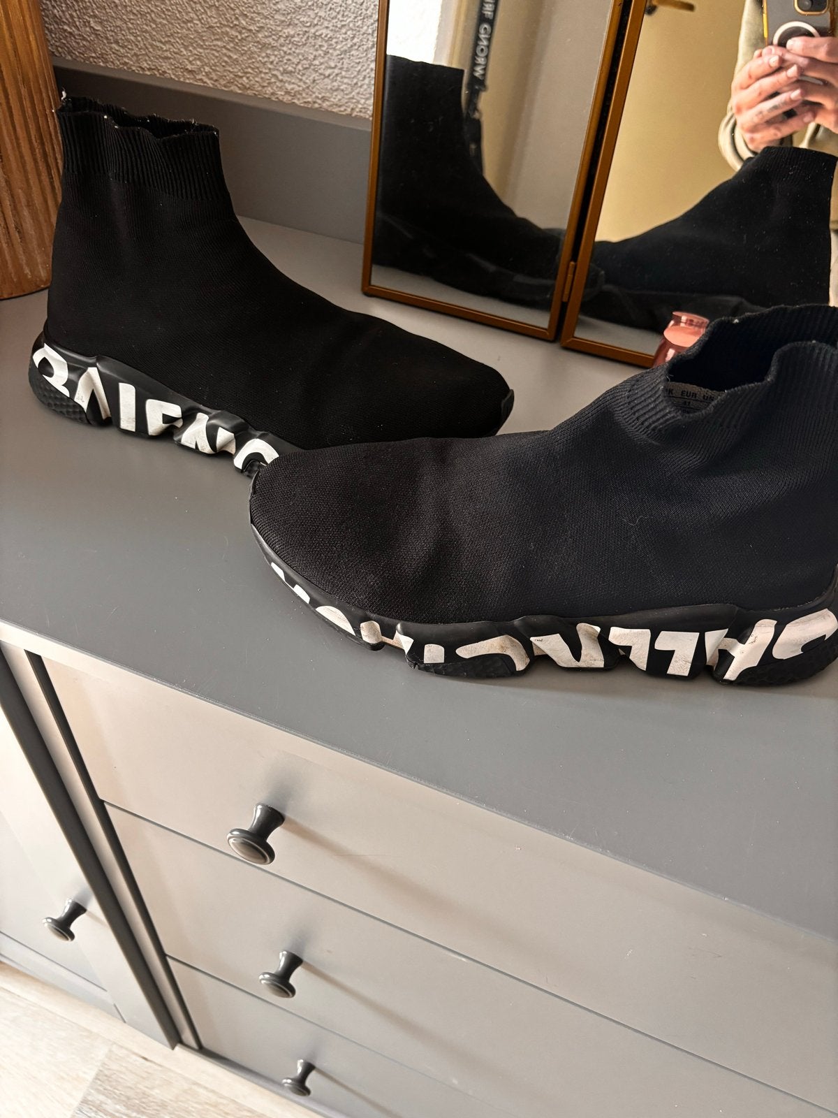 Balenciaga Speed Sneakers - Maat 41 (valt als 42), Ophalen, Zwart, Sneakers of Gympen, Zo goed als nieuw