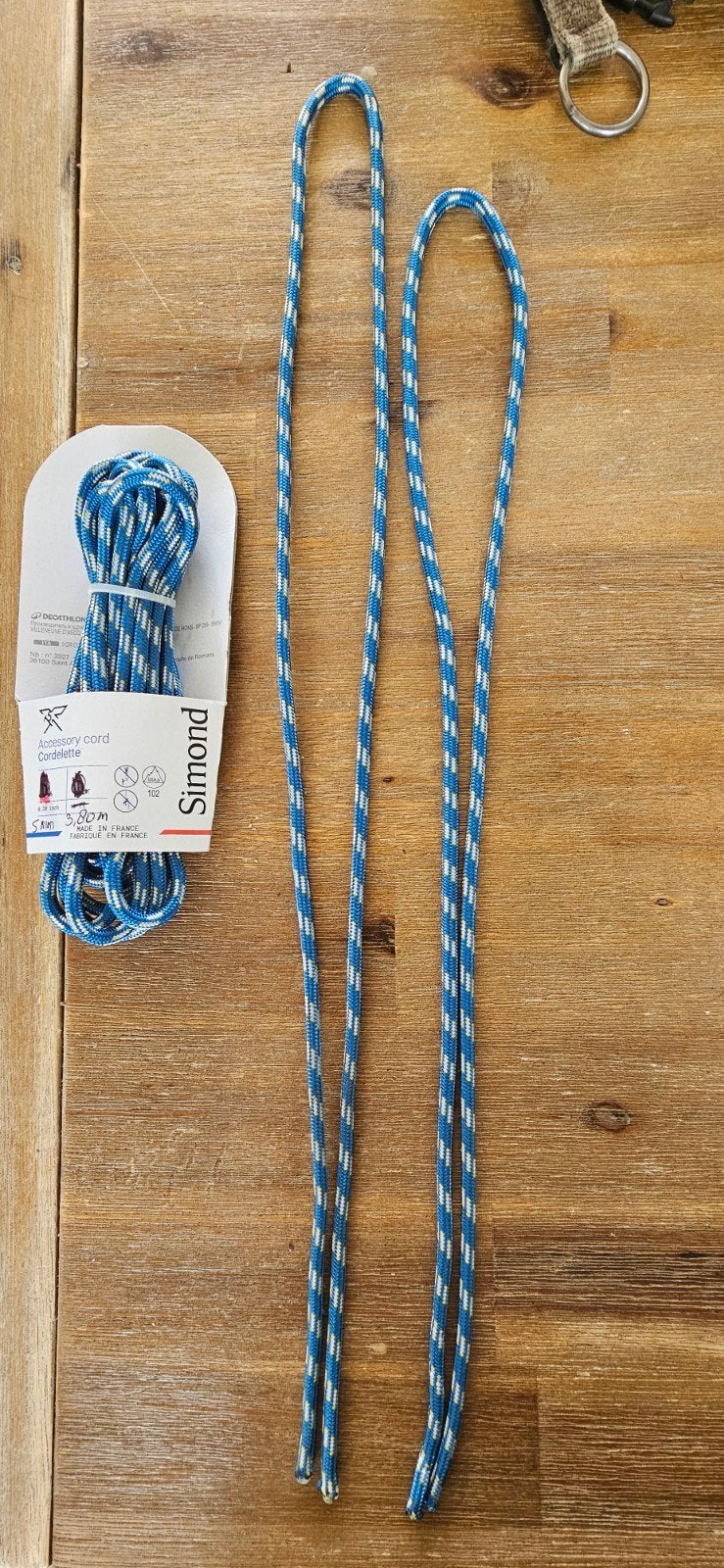 3,8 meter klimtouw van 5 mm dik + 2 losse touwen, Sport en Fitness, Ophalen of Verzenden, Nieuw, Klimsport-accessoire