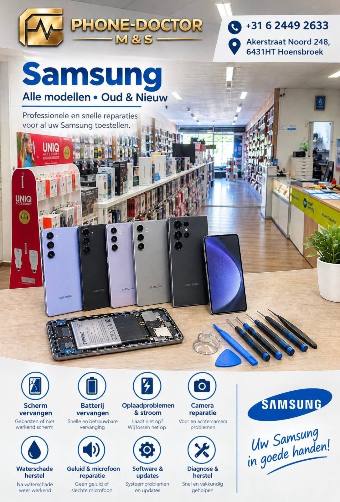Samsung Reparatie, Ophalen of Verzenden, Zo goed als nieuw, Overige
