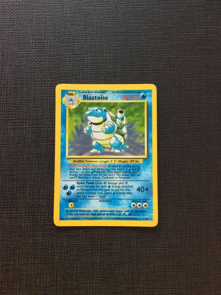 Blastoise - Base set 1 - Pokémonkaart, Ophalen of Verzenden, Gebruikt, Losse kaart, Foil