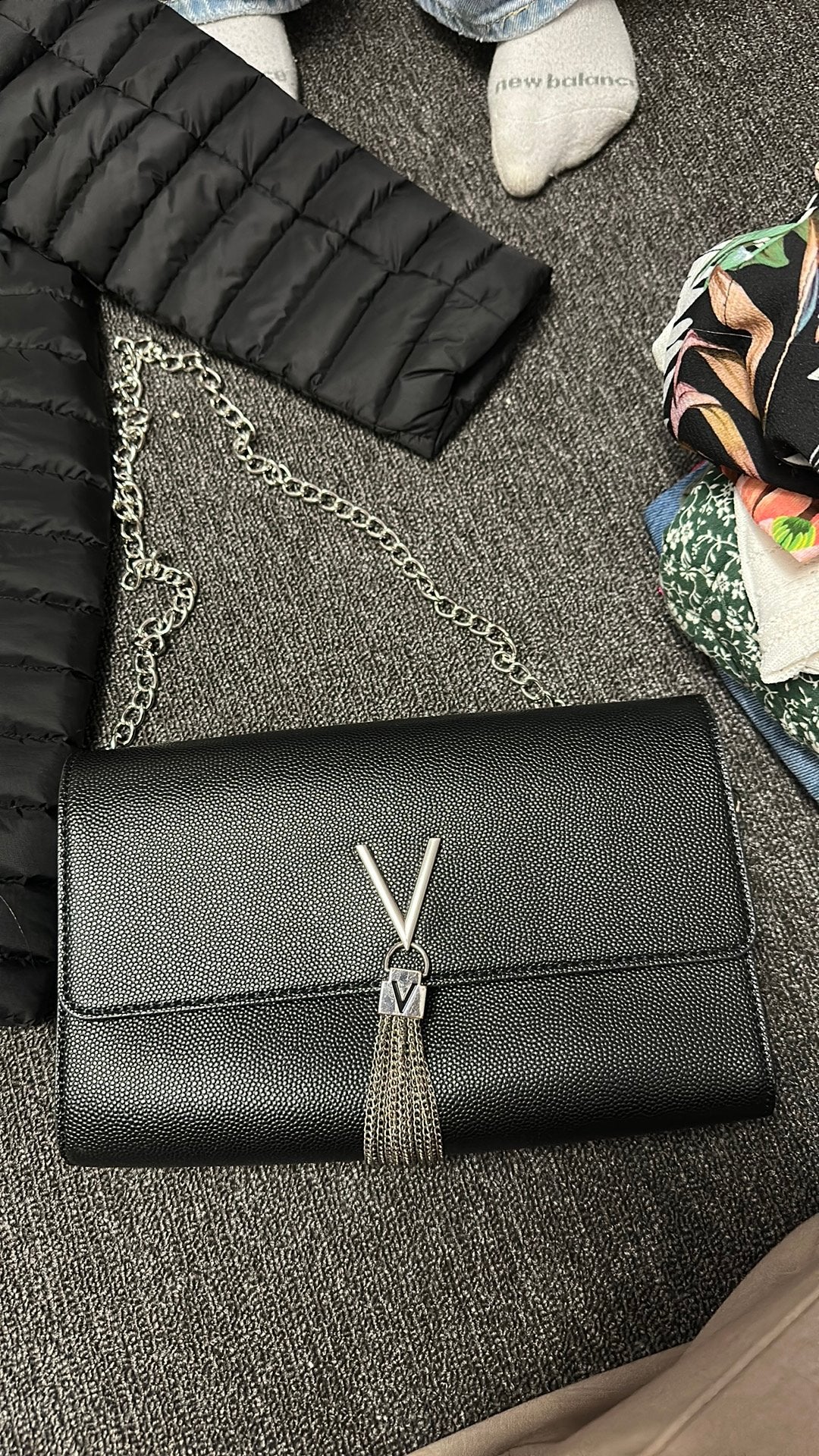 Valentino tas zwart leer, Verzenden, Zo goed als nieuw, Zwart, Leer