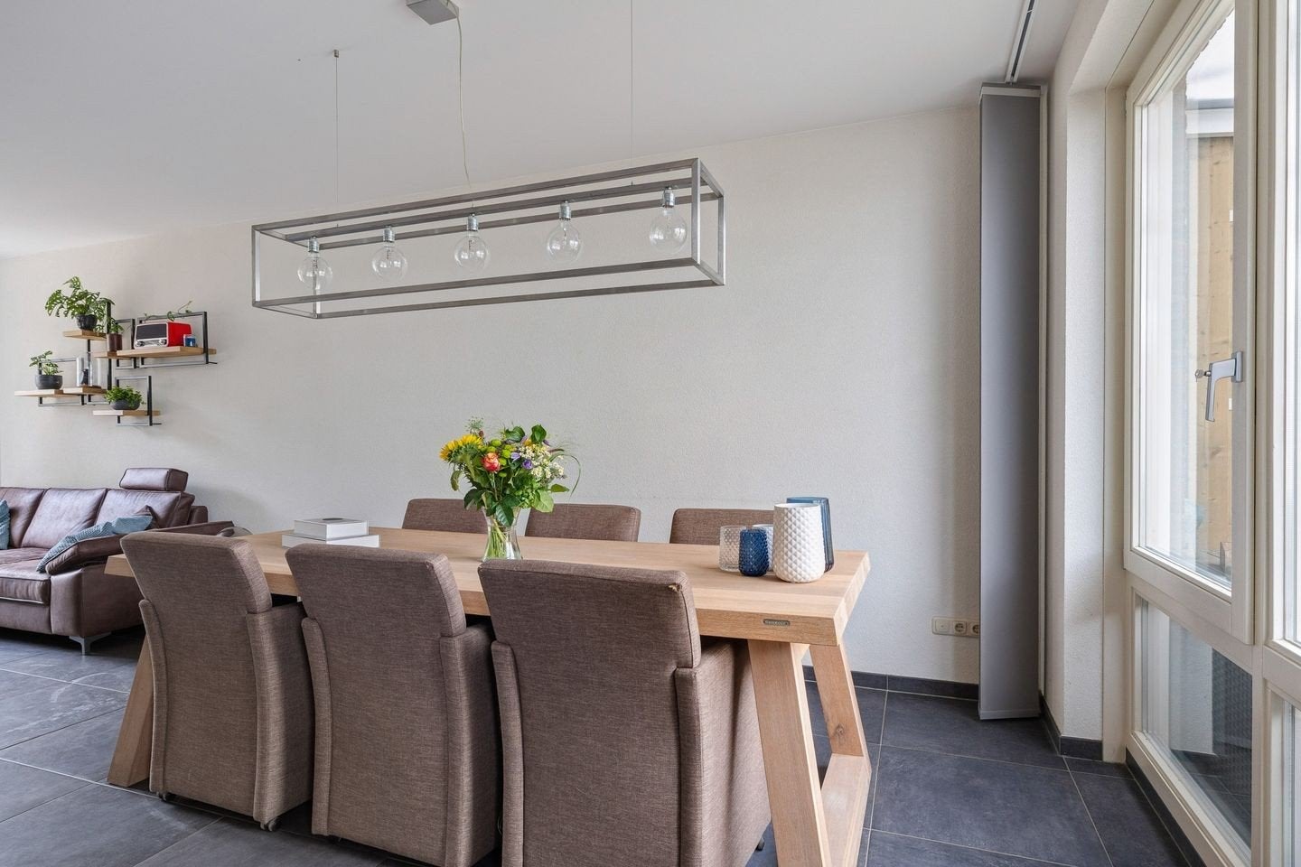 Design Hanglamp Zthal Dijkos Rimini RVS/Staal 180cm - 5 Lich, Ophalen, Modern, Strak, Design, E27 (groot), Zo goed als nieuw