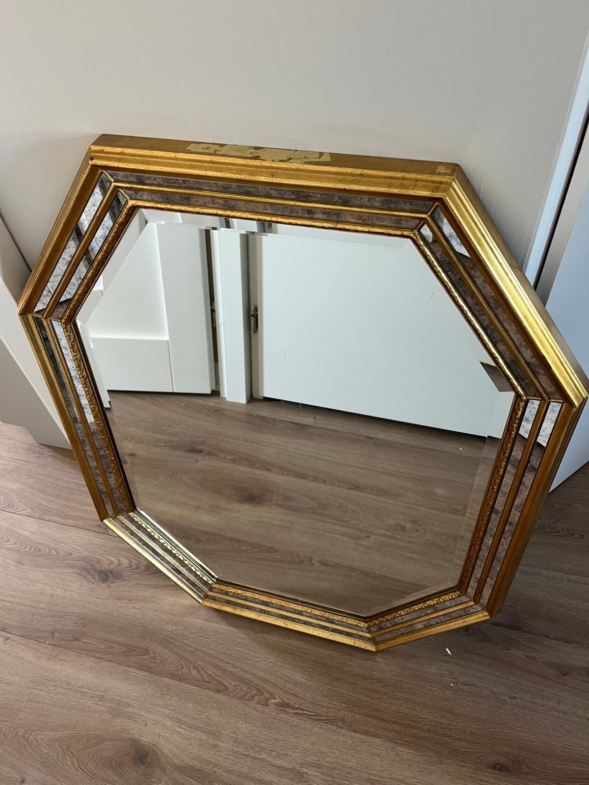 Hollywood regency spiegel vintage groot, Huis en Inrichting, Ophalen, Zo goed als nieuw, Rechthoekig, Minder dan 100 cm