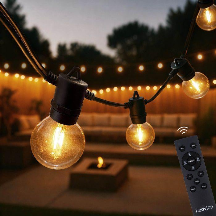 Mooie terrasverlichting kabel 20 meter, betreft ledlampen, Tuin en Terras, Buitenverlichting, Ophalen, Kunststof, Minder dan 50 watt