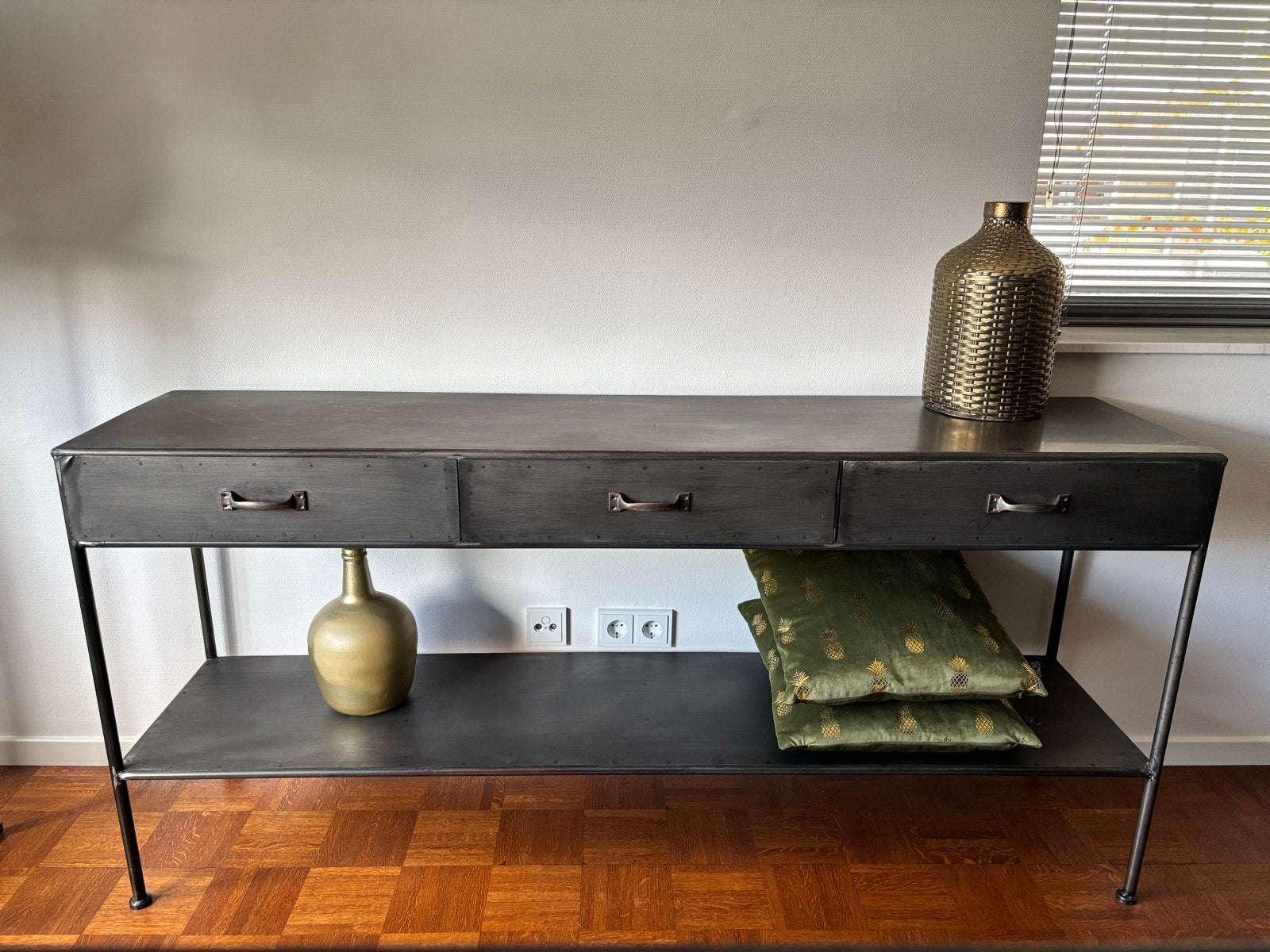 Stalen dressoir van Goossens - 170x40x80 cm, Ophalen, 150 tot 200 cm, Zo goed als nieuw, Metaal