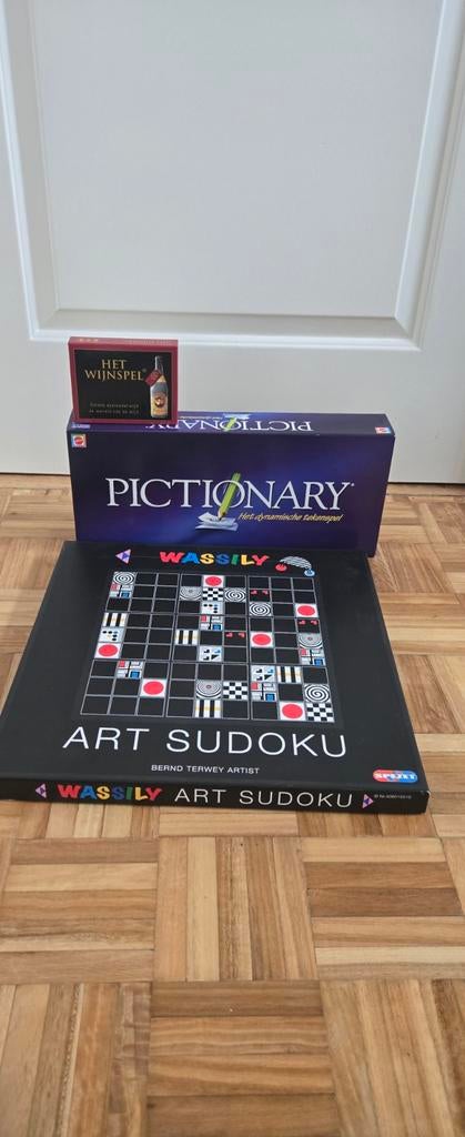 Pictionary, Art Sudoku en Het Wijnspel, Ophalen of Verzenden