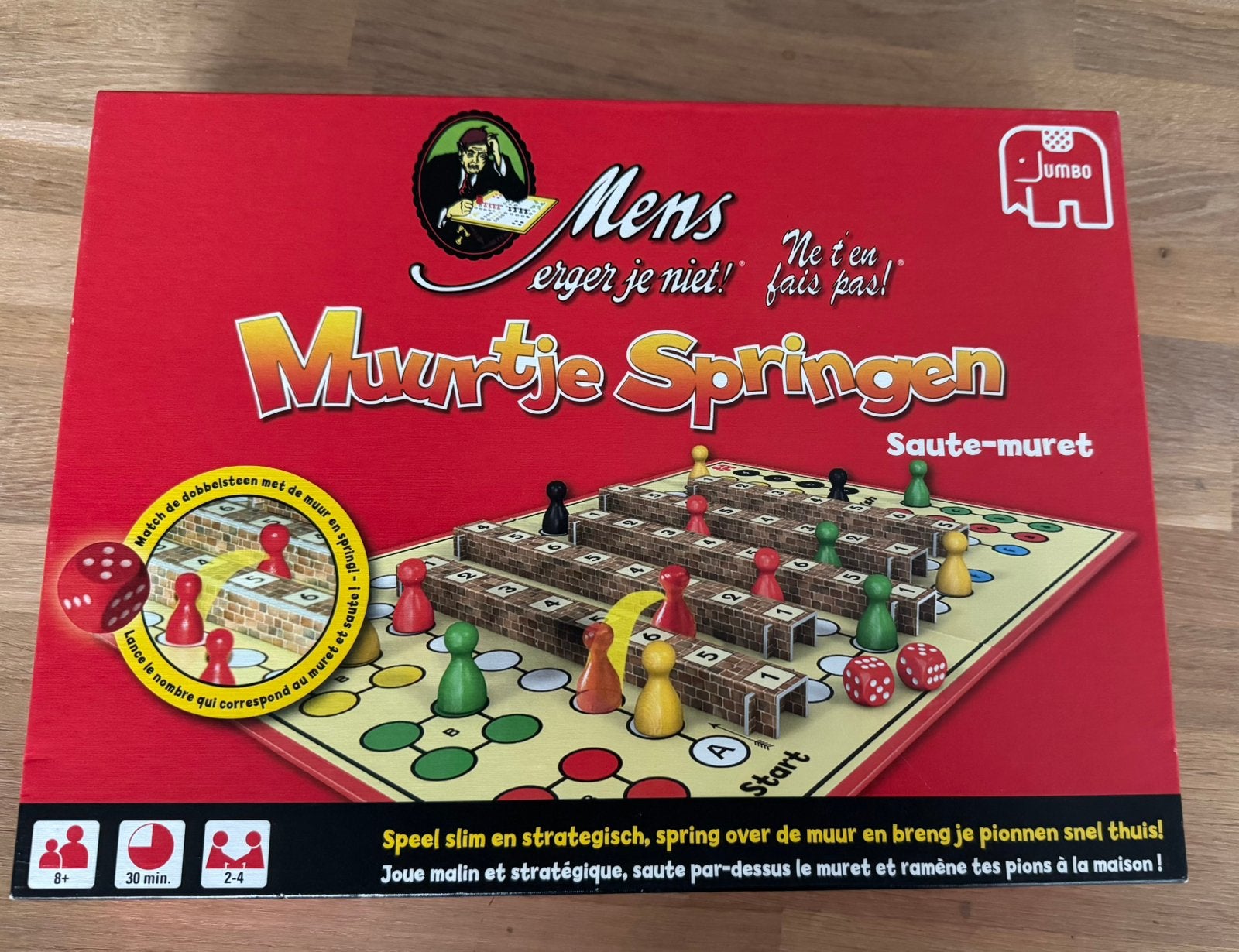 Mens Erger Je Niet! Muurtje Springen - Jumbo, Drie of vier spelers, Ophalen of Verzenden, Gebruikt