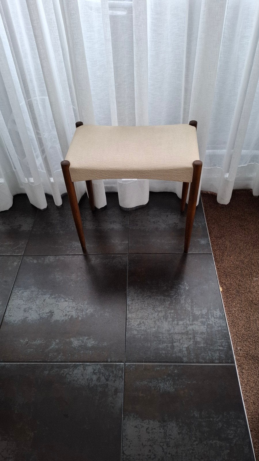 vintage retro hocker voetenbankje, Ophalen