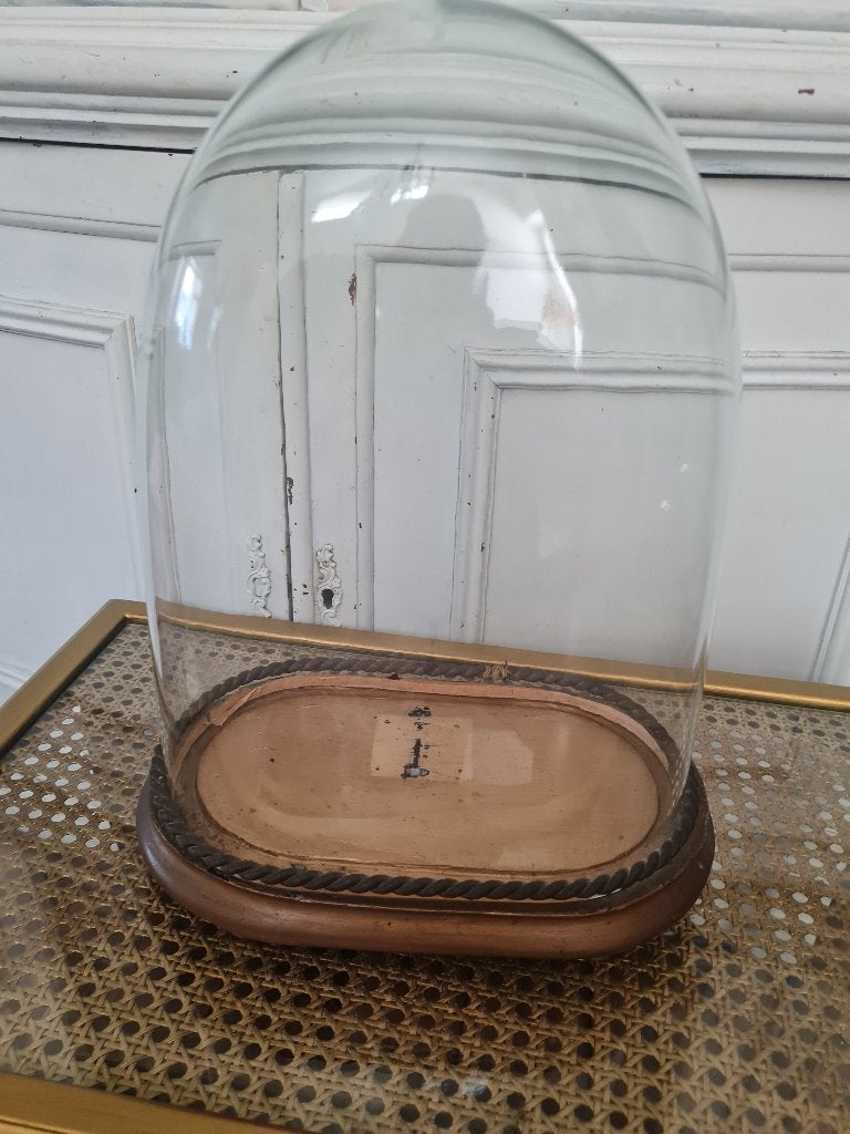 Vintage ovale stolp op houten onderbord, Huis en Inrichting, Woonaccessoires | Stolpen, Heikant 21 Kaatsheuvel, Belle Vieille Brocante