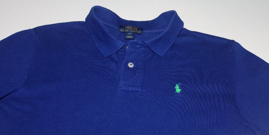 ZGAN Ralph Lauren polo navy groene pony maat 164 L 14-16y, Ophalen of Verzenden, Zo goed als nieuw, Shirt of Longsleeve, Jongen