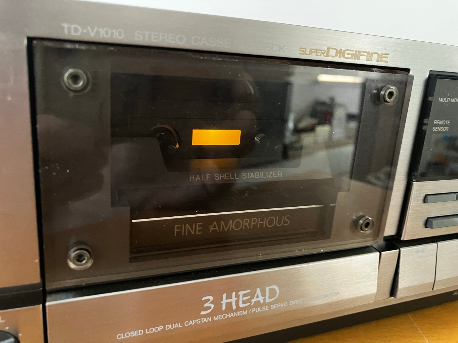 JVC TD-V1010 Stereo Cassettedeck - Super DIGIFINE Lees text!, Ophalen of Verzenden, Enkel, JVC, Tiptoetsen