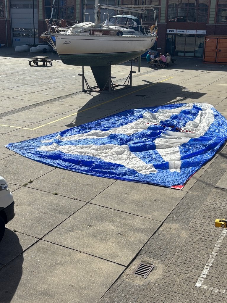 Hagoort Spinnaker - Zo goed als nieuw, Watersport en Boten, 6 meter of meer, Spinnaker, Ophalen of Verzenden, Zo goed als nieuw
