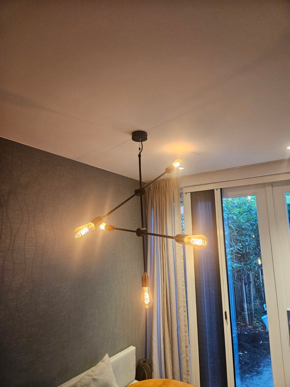 House Doctor Hanglamp Zwart met Goud - 5 Lichtpunten, Ophalen, E27 (groot), Zo goed als nieuw, Metaal