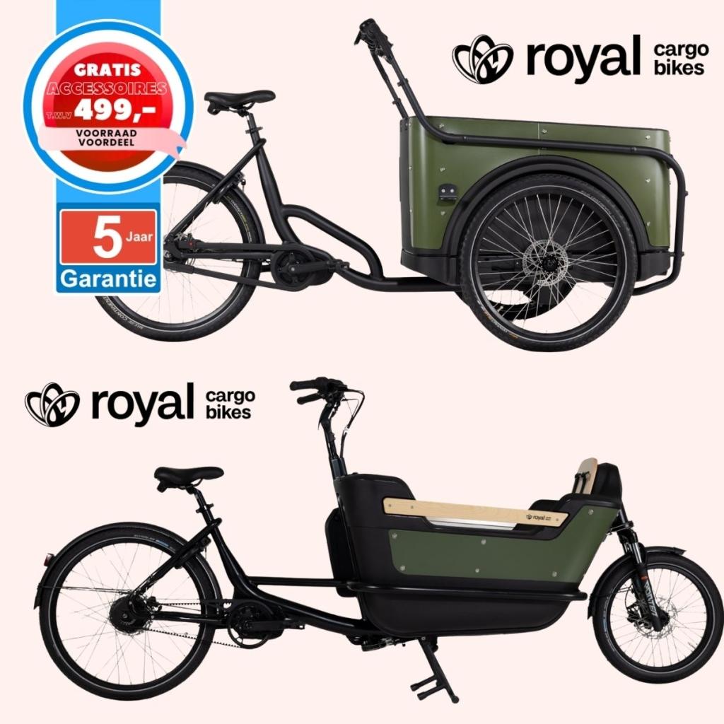 Royal Cargo Bike elektrische bakfiets Nederlandse bakfietsen, Fietsen en Brommers, Fietsen | Bakfietsen, Overige merken, 4 kinderen of meer