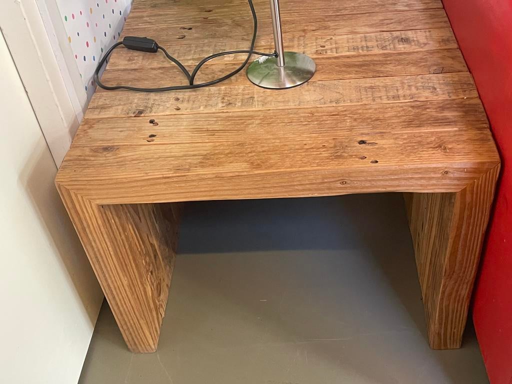 Houten bijzettafeltjes, Huis en Inrichting, Ophalen, Gebruikt, Vierkant, Minder dan 50 cm
