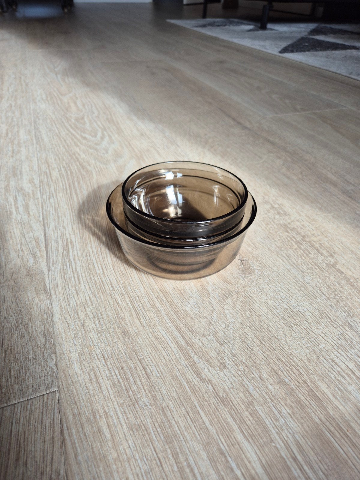 Arcoroc rookglas schaaltjes 3x - Vintage, Huis en Inrichting, Keuken | Servies, Gebruikt, Overige merken, Vintage, Ophalen of Verzenden