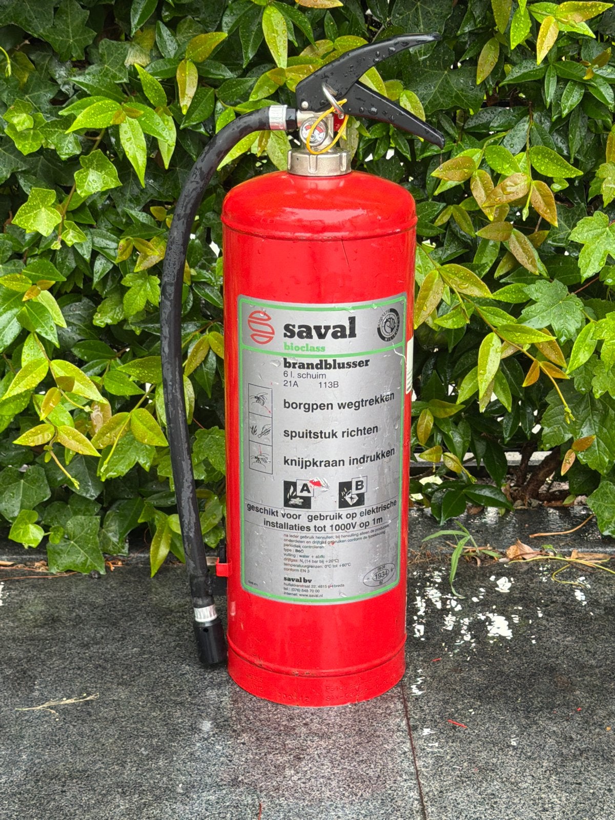 Saval brandblusser - schuimblusser, Huis en Inrichting, Brandblussers en Brandkasten, Ophalen, Gebruikt, Brandblusser