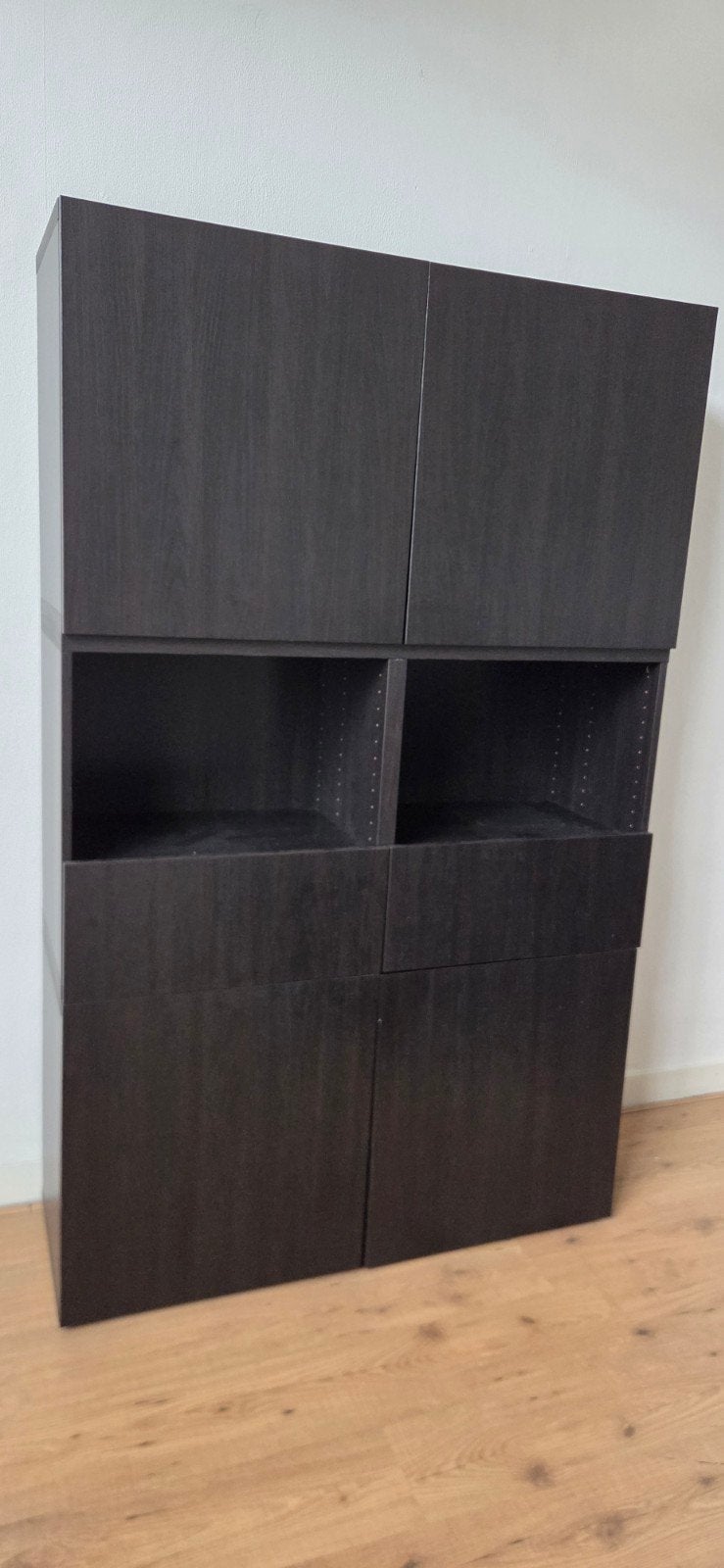 Ikea Besta kast zwart bruin - Zo goed als nieuw, Ophalen, Zo goed als nieuw