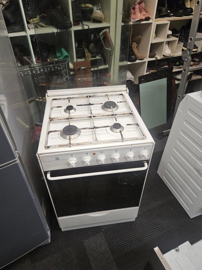 gasfornuis, Witgoed en Apparatuur, Fornuizen, Ophalen, Gebruikt, 4 kookzones, Warmhoudplaat
