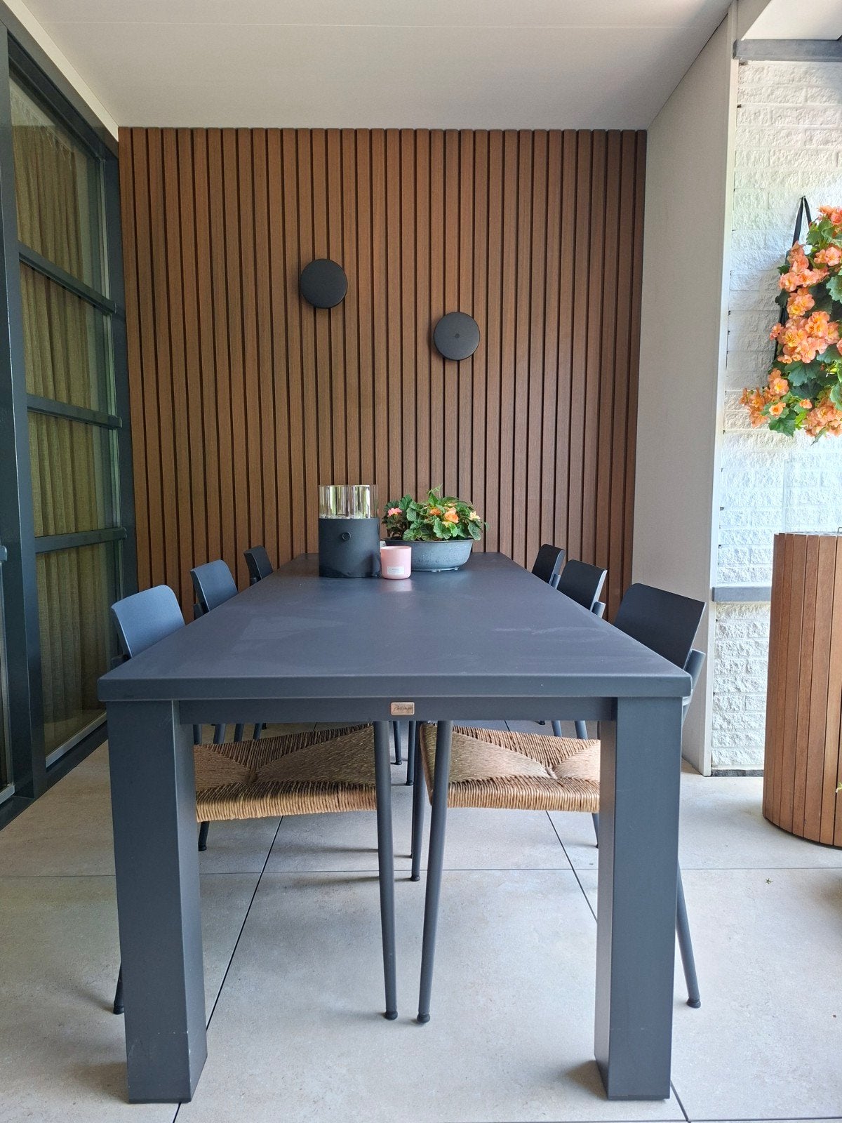 Low diner set  met 6 stoelen tafel L 230xB90xH70 alluminium, Tuin en Terras, Tuinsets en Loungesets, Ophalen