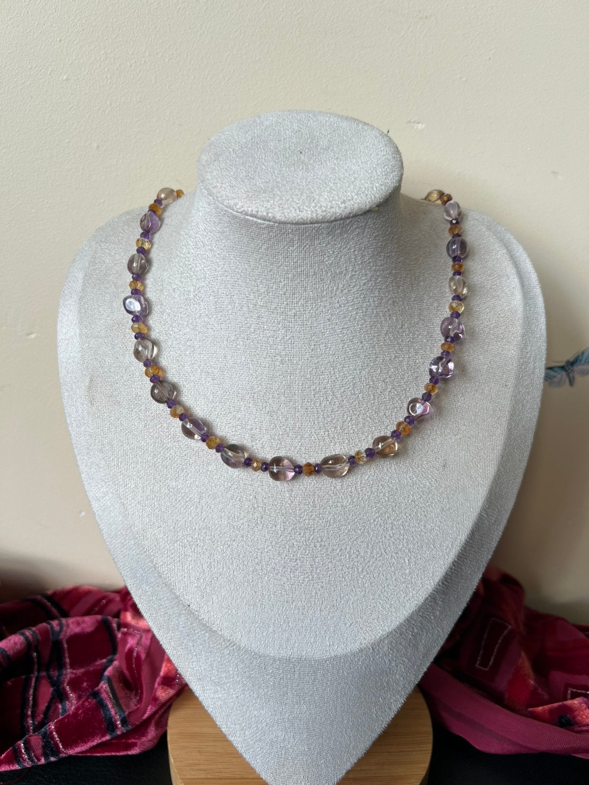 Ametrien amethist citrien geluk vreugde beschermt intuïtie, Sieraden, Tassen en Uiterlijk, Kettingen, Paars, Nieuw, Verstelbaar