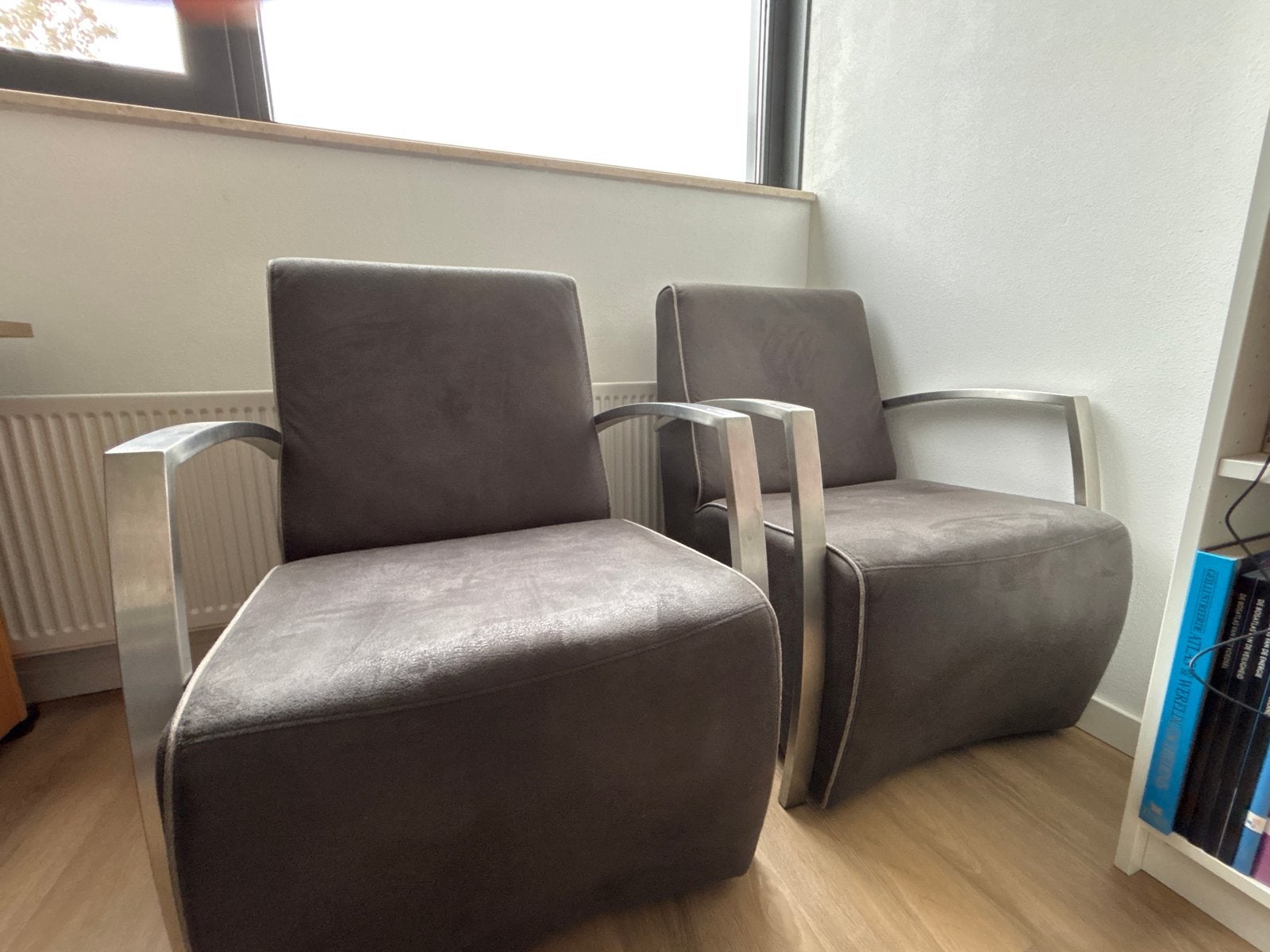 Stoelen, Ophalen, Metaal, Gebruikt, Twee