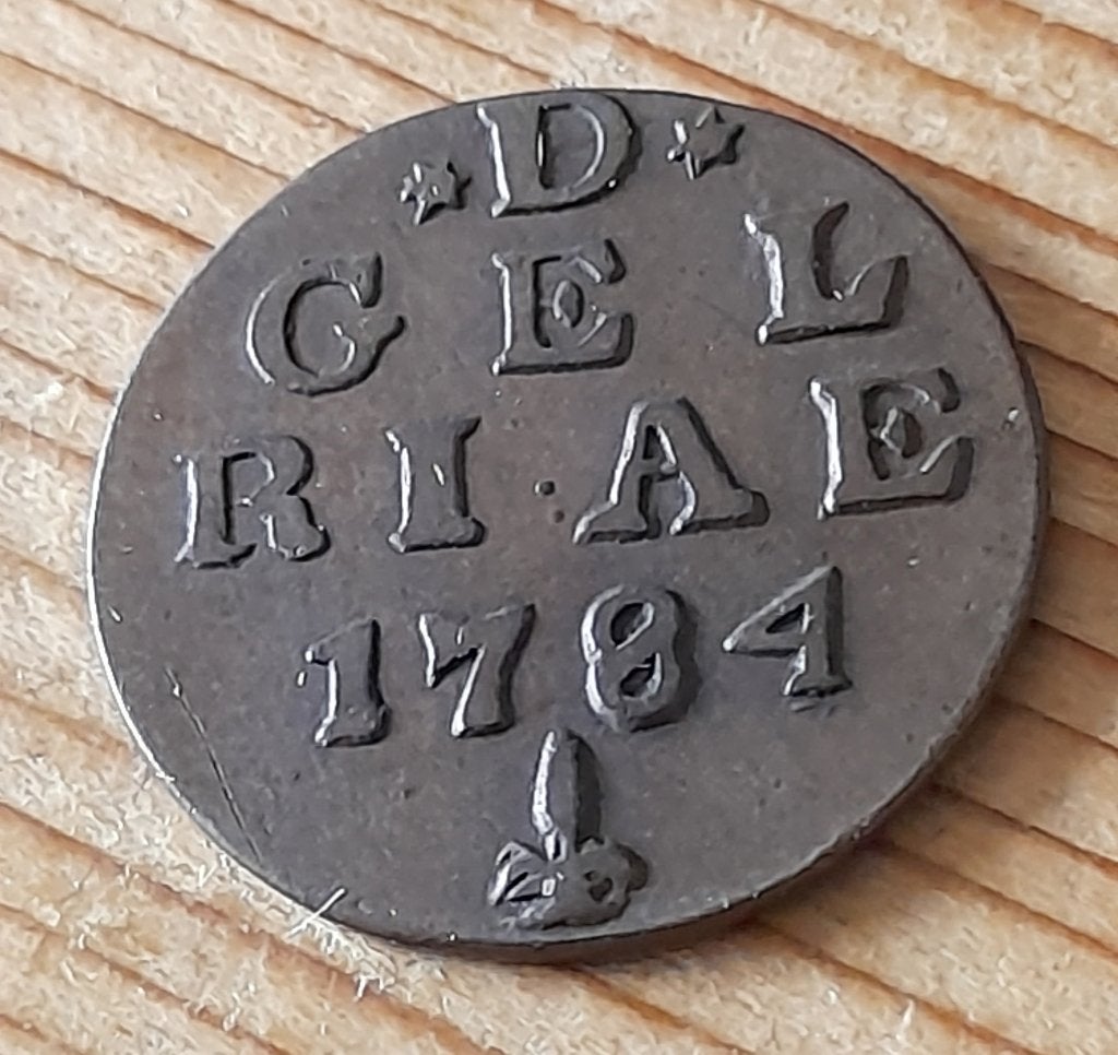 duit Gelderland 1784 zeer fraai, Postzegels en Munten, Munten | Nederland, Ophalen of Verzenden, Vóór koninkrijk, Overige waardes