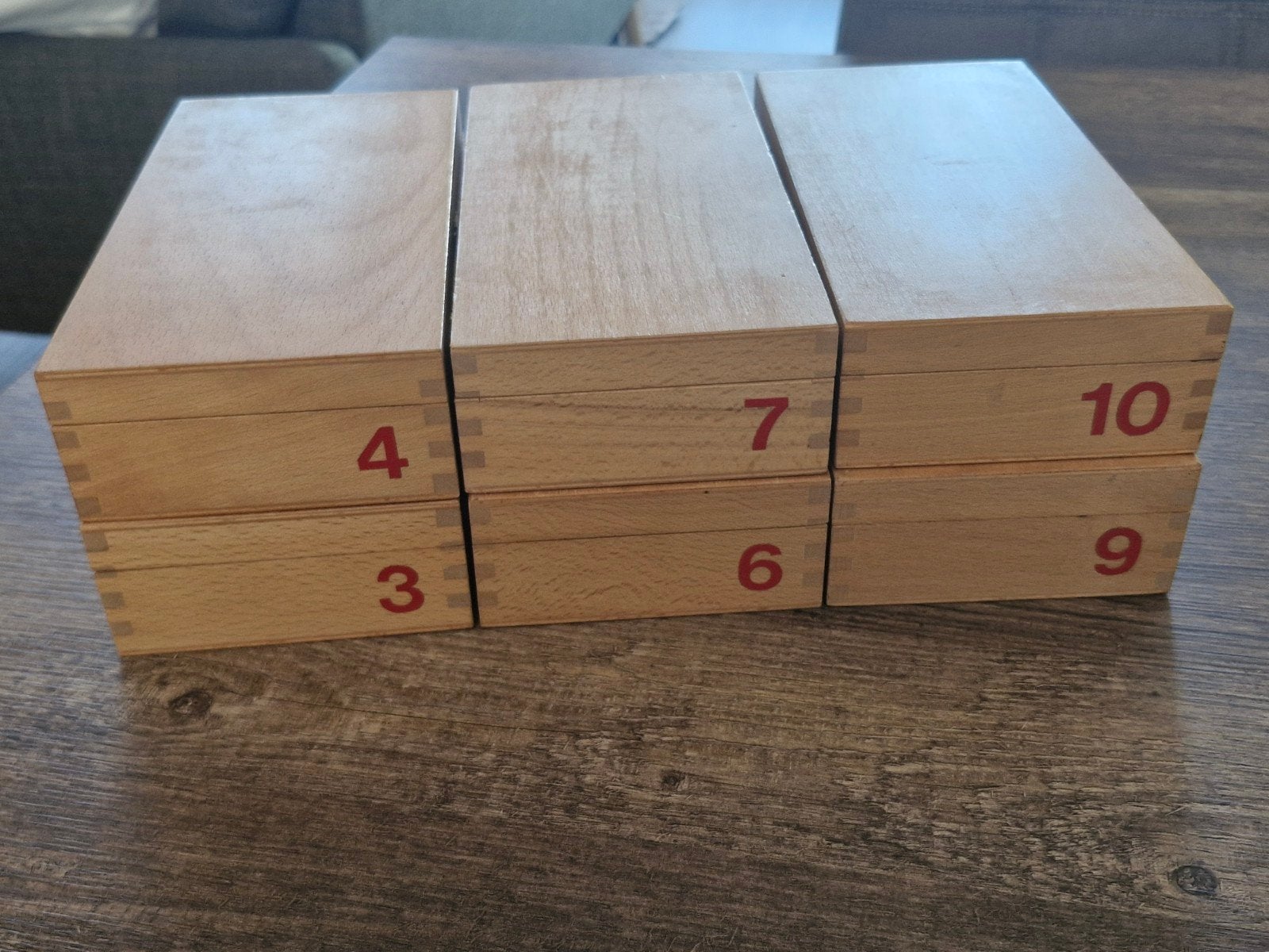 6 houten opbergkistjes, Ophalen of Verzenden, Nieuw