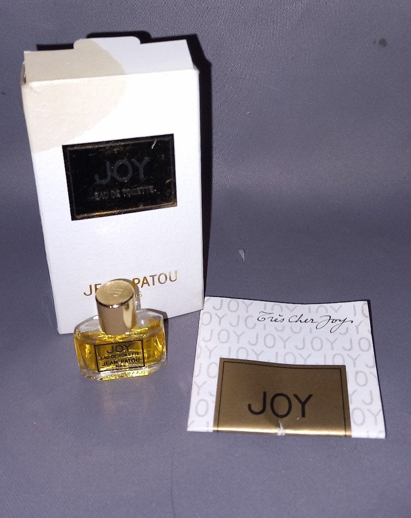Luxe parfum mini -  Jean Patou Joy + Doosje, Verzamelen, Ophalen of Verzenden, Zo goed als nieuw, Miniatuur, Gevuld