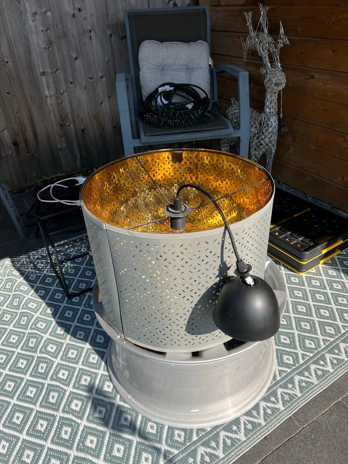 Mooie lamp met LED lichtbron warm wit - 44x33cm, Huis en Inrichting, Ophalen, Gebruikt