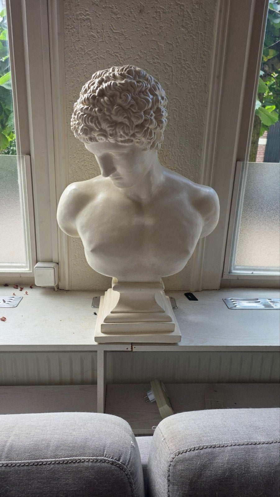 Klassieke Buste van Apollo - Wit, Antiek en Kunst, Gips, Buste, Man, 50 - 100 cm