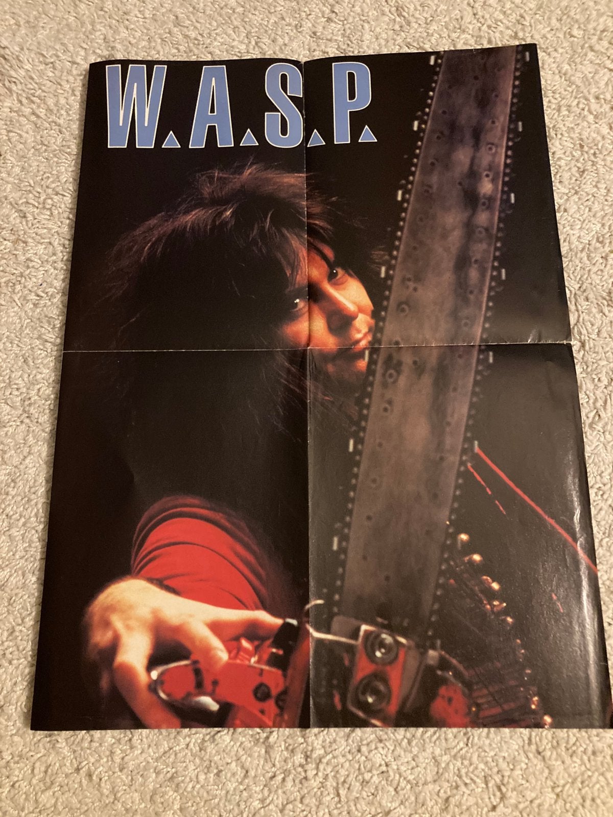 Poster A2 formaat WASP Blackie Lawless, Ophalen of Verzenden, Zo goed als nieuw, A1 t/m A3