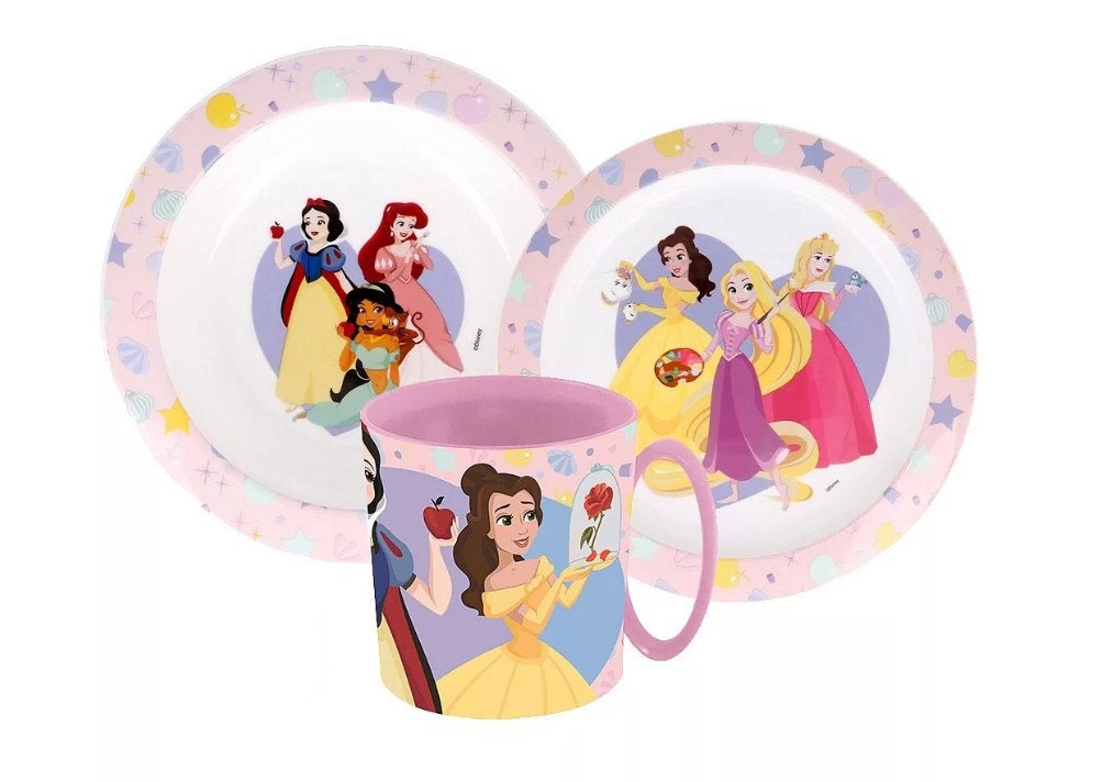 Disney Princess Kinderservies met Mok - Magnetron Eetsetje, Ophalen of Verzenden, Nieuw