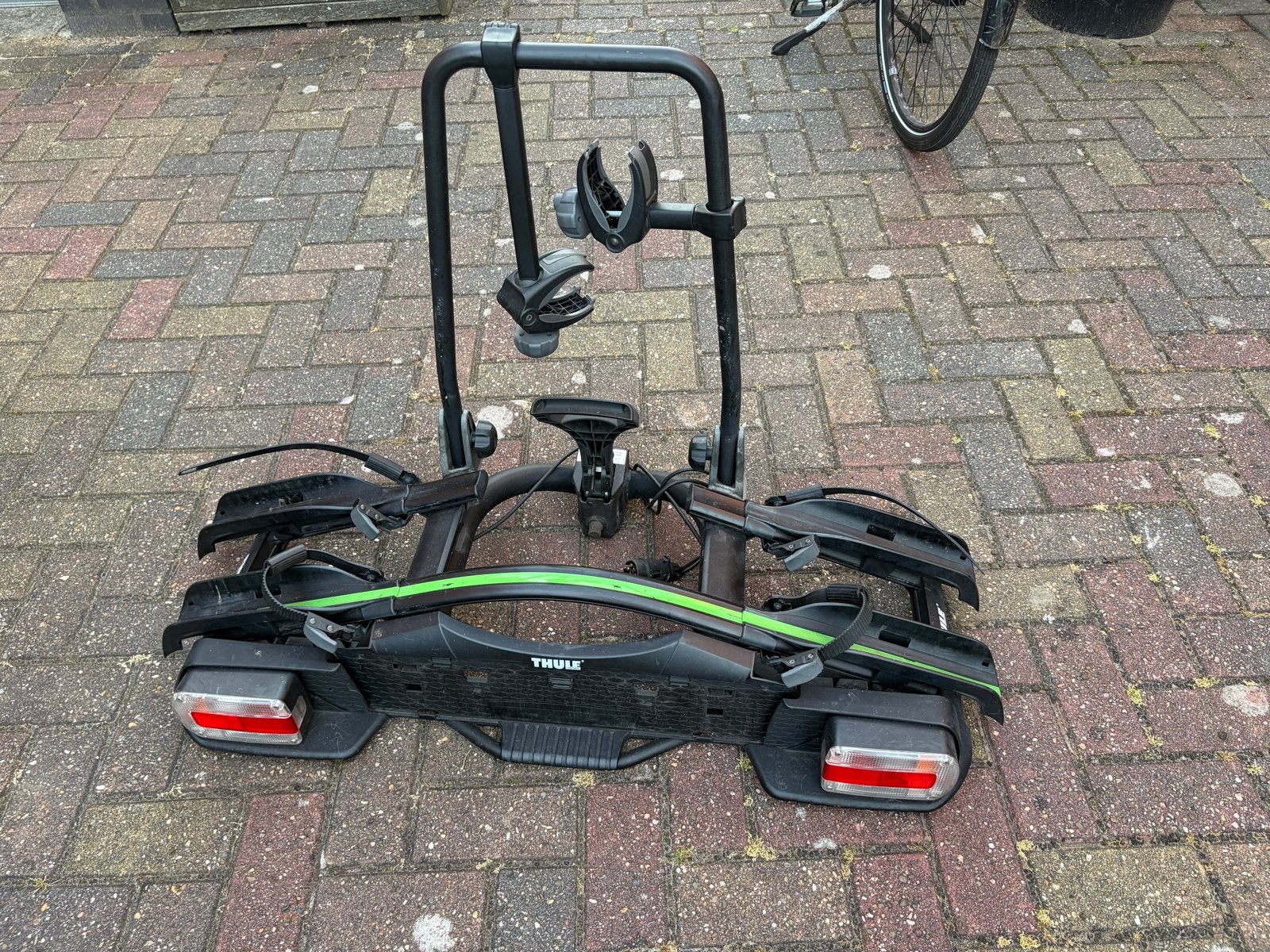Thule kantelbare fietsendrager voor twee fietsen, Auto diversen, Fietsendragers, Ophalen, Gebruikt, 2 fietsen, Trekhaakdrager