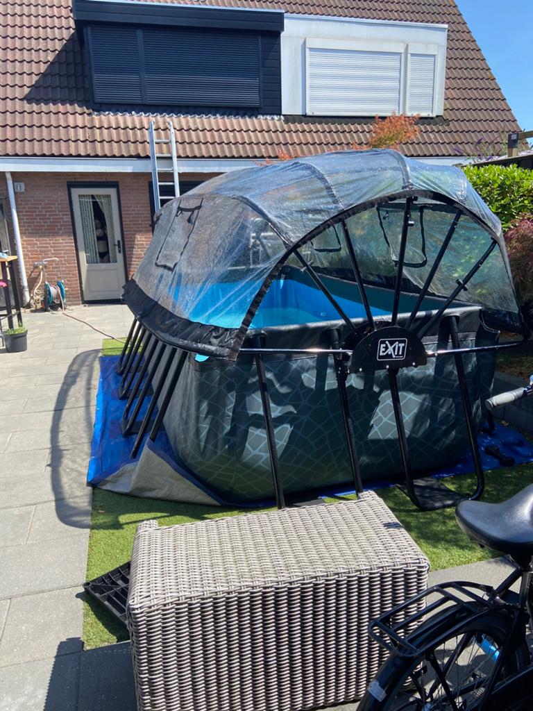 Exit frame zwembad met koepel 400cmx200cm, Tuin en Terras, Zwembaden, Ophalen, 200 tot 300 cm, 80 tot 120 cm, Zo goed als nieuw
