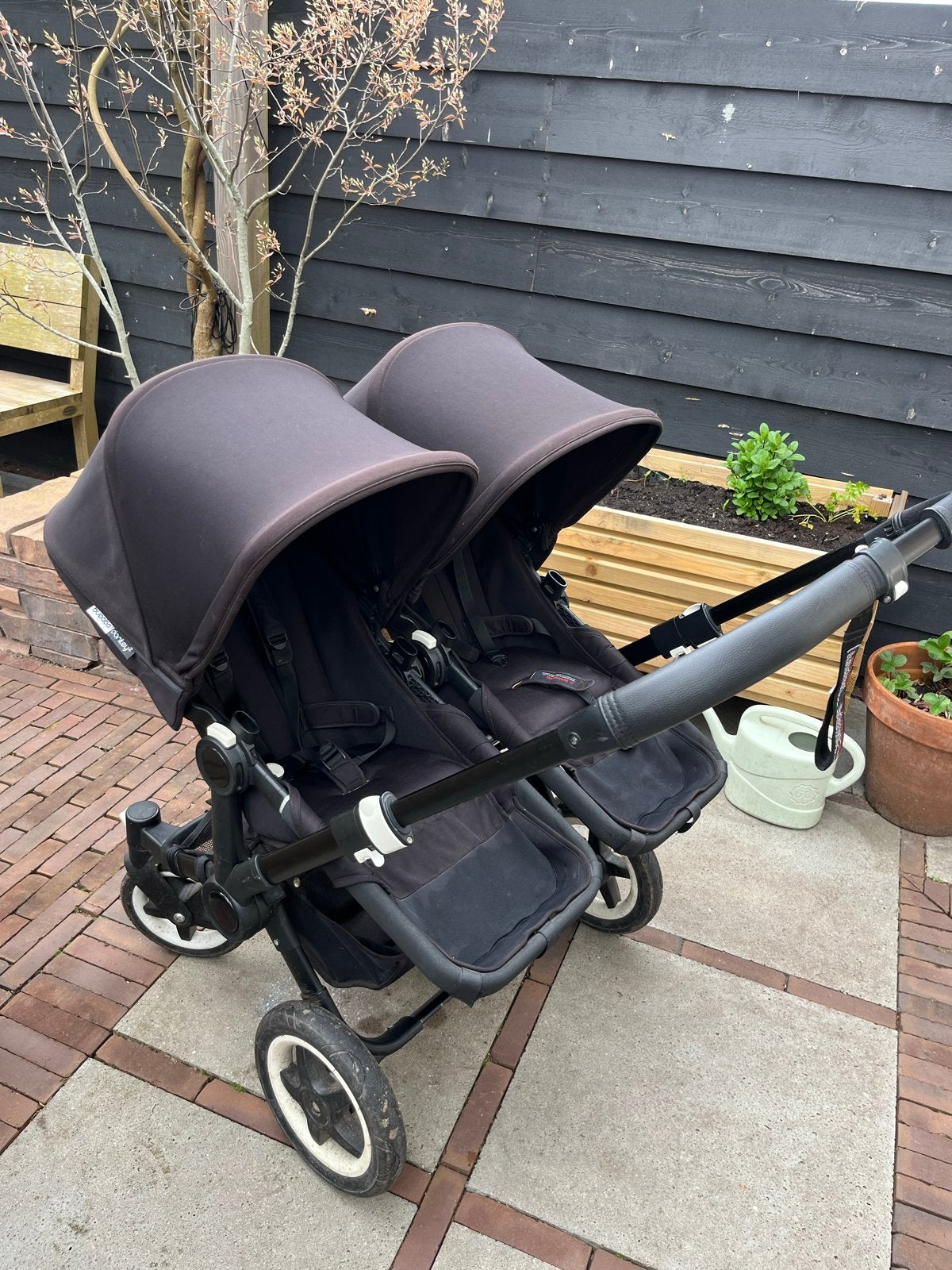 Bugaboo Donkey 2 Duo kinderwagen - zwart, Ophalen, Gebruikt, Combiwagen, Duowagen